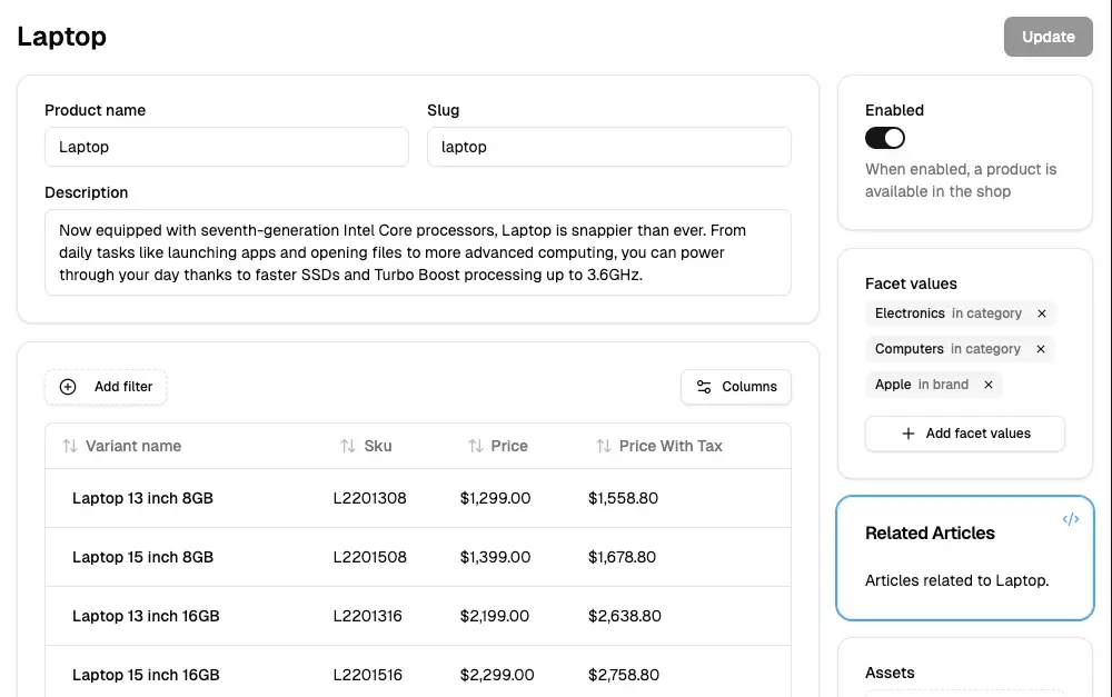 Related Articles page block